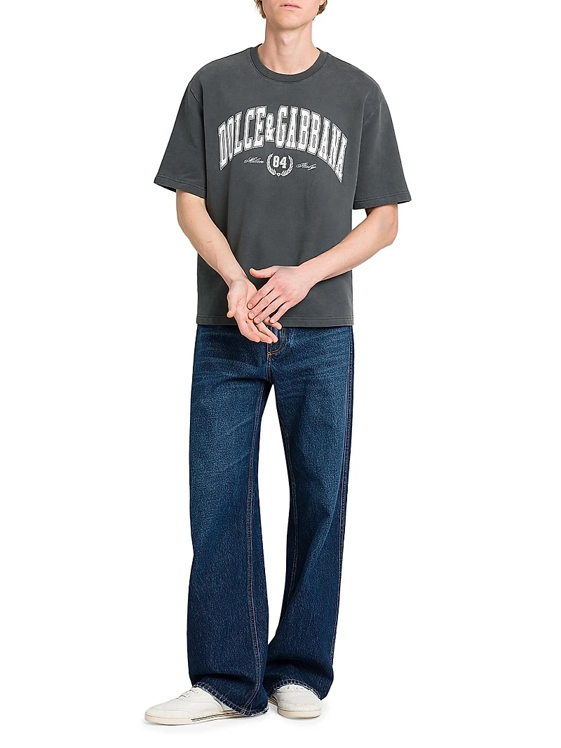 Logo Cotton Crewneck T-Shirt