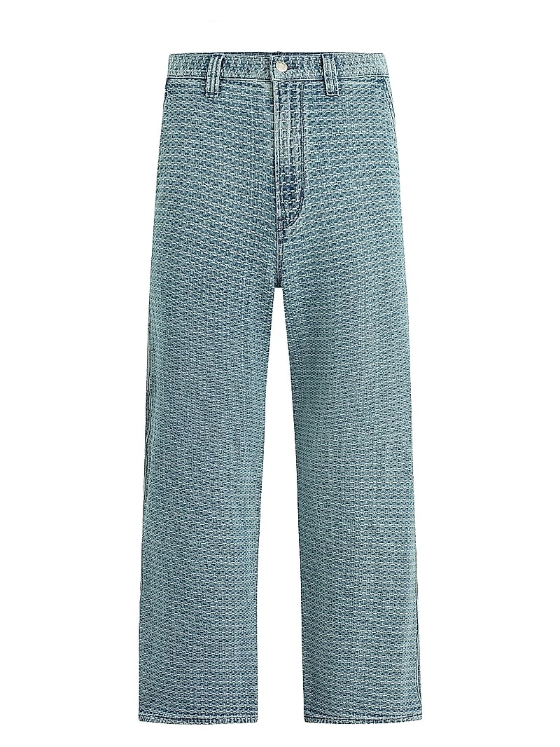 Luca Jacquard Wide-Leg Carpenter Jeans