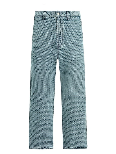 Luca Jacquard Wide-Leg Carpenter Jeans
