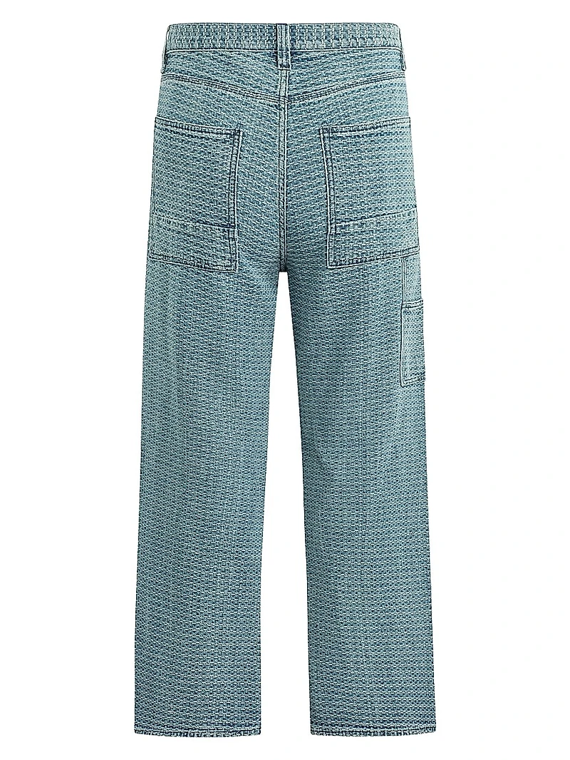 Luca Jacquard Wide-Leg Carpenter Jeans