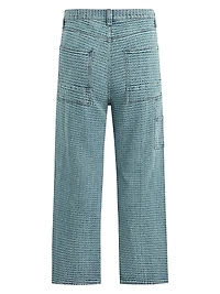 Luca Jacquard Wide-Leg Carpenter Jeans
