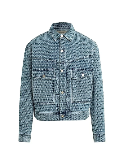 Jacquard Denim Trucker Jacket