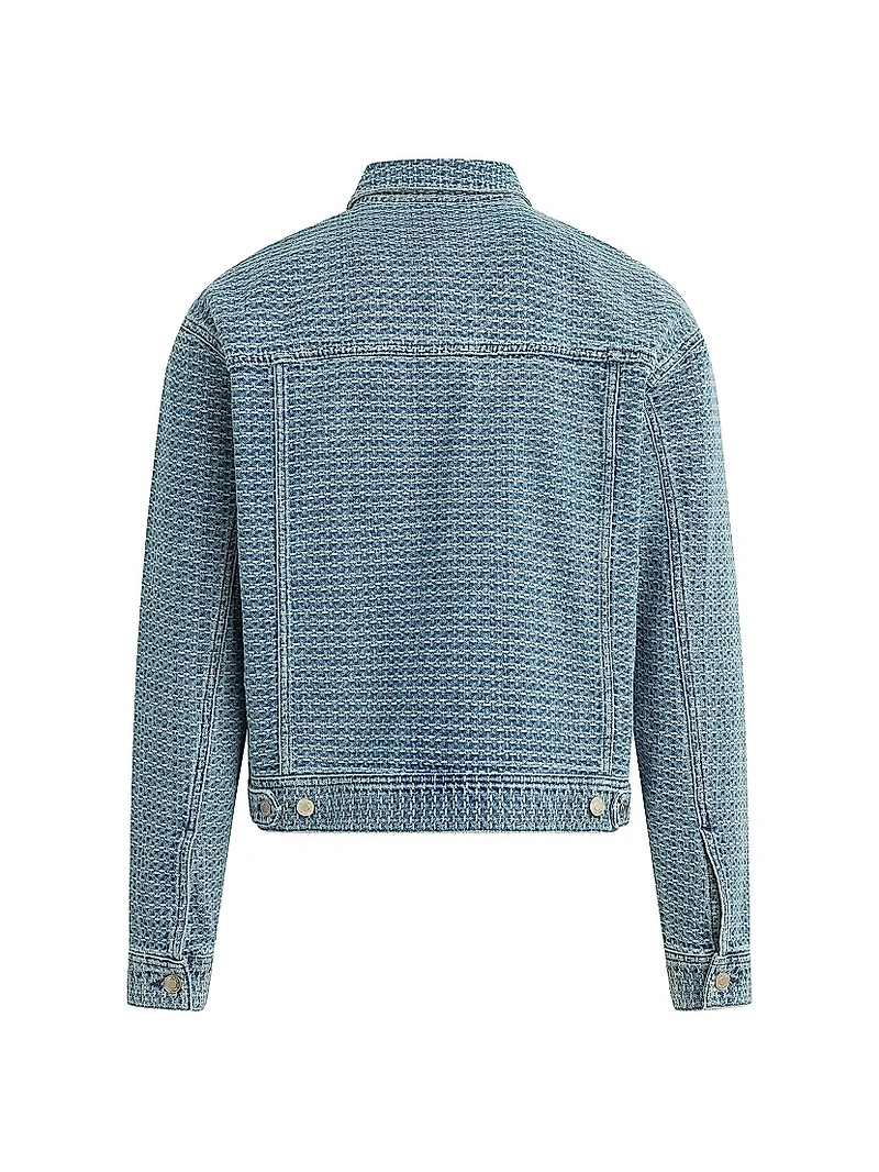 Jacquard Denim Trucker Jacket