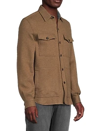 Stretch-Cashmere Double Face Overshirt