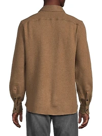 Stretch-Cashmere Double Face Overshirt