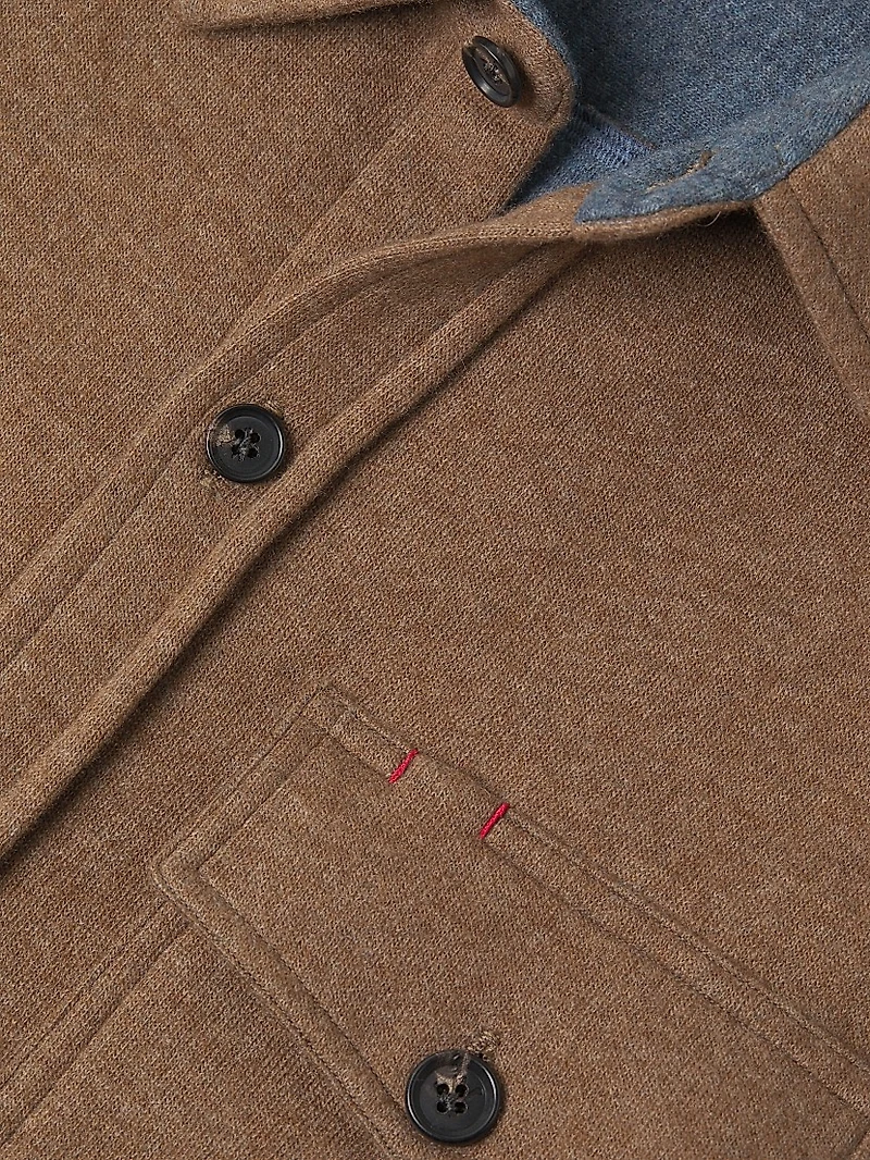 Stretch-Cashmere Double Face Overshirt