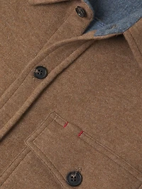 Stretch-Cashmere Double Face Overshirt