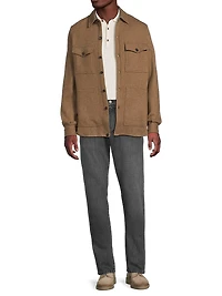 Stretch-Cashmere Double Face Overshirt