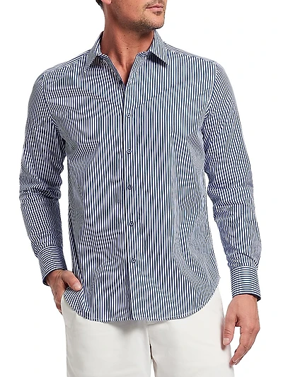 Greenwich Striped Cotton Shirt