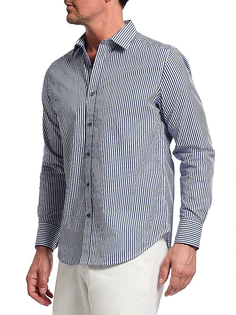 Greenwich Striped Cotton Shirt