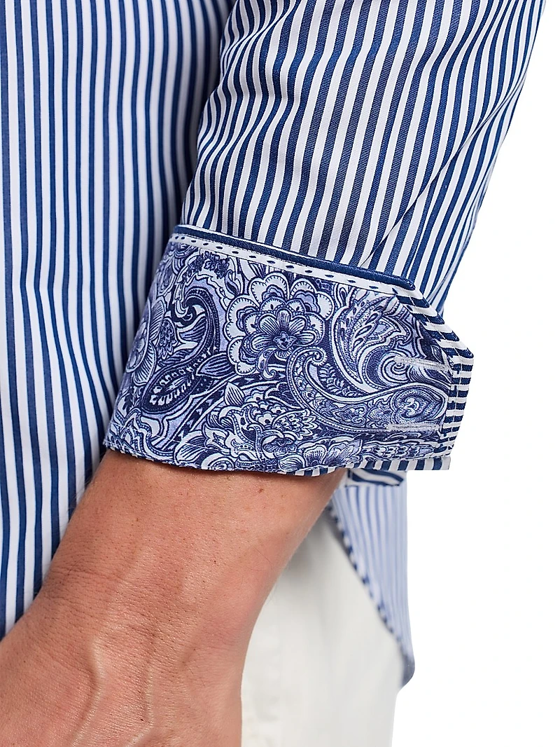 Greenwich Striped Cotton Shirt