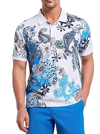 Orzell Printed Cotton Polo Shirt
