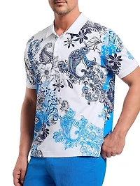 Orzell Printed Cotton Polo Shirt