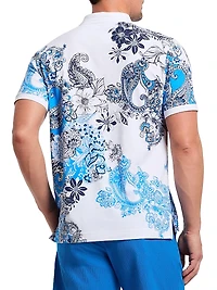 Orzell Printed Cotton Polo Shirt