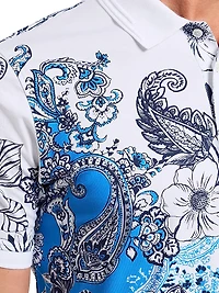 Orzell Printed Cotton Polo Shirt