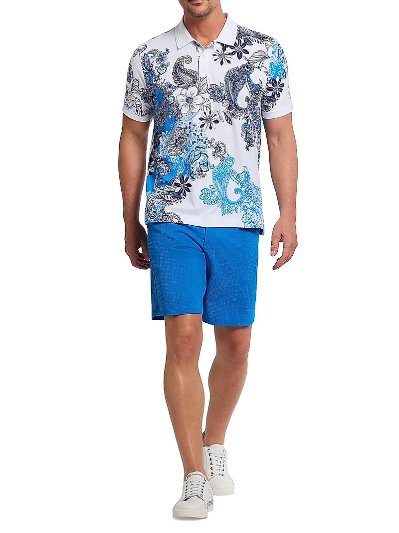 Orzell Printed Cotton Polo Shirt