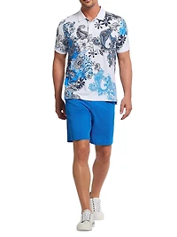 Orzell Printed Cotton Polo Shirt