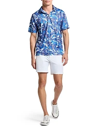 Ace Of Skulls Printed Knit Polo Shirt