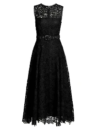 Feather Scroll Guipure Day Dress