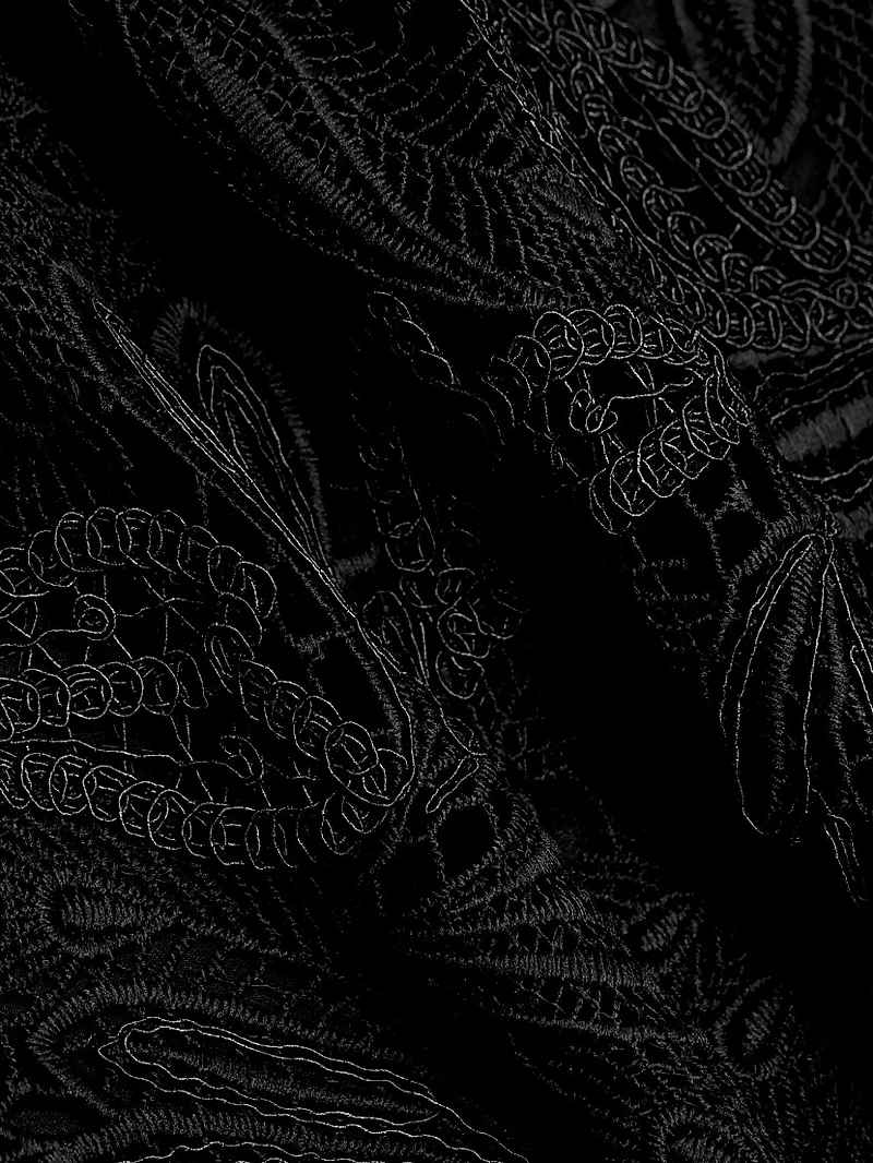 Feather Scroll Guipure Day Dress