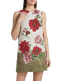 Peony Unravel Jacquard Day Dress
