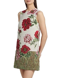Peony Unravel Jacquard Day Dress