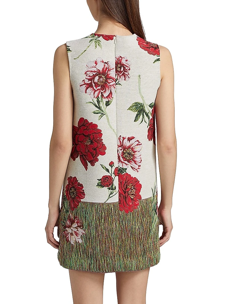 Peony Unravel Jacquard Day Dress