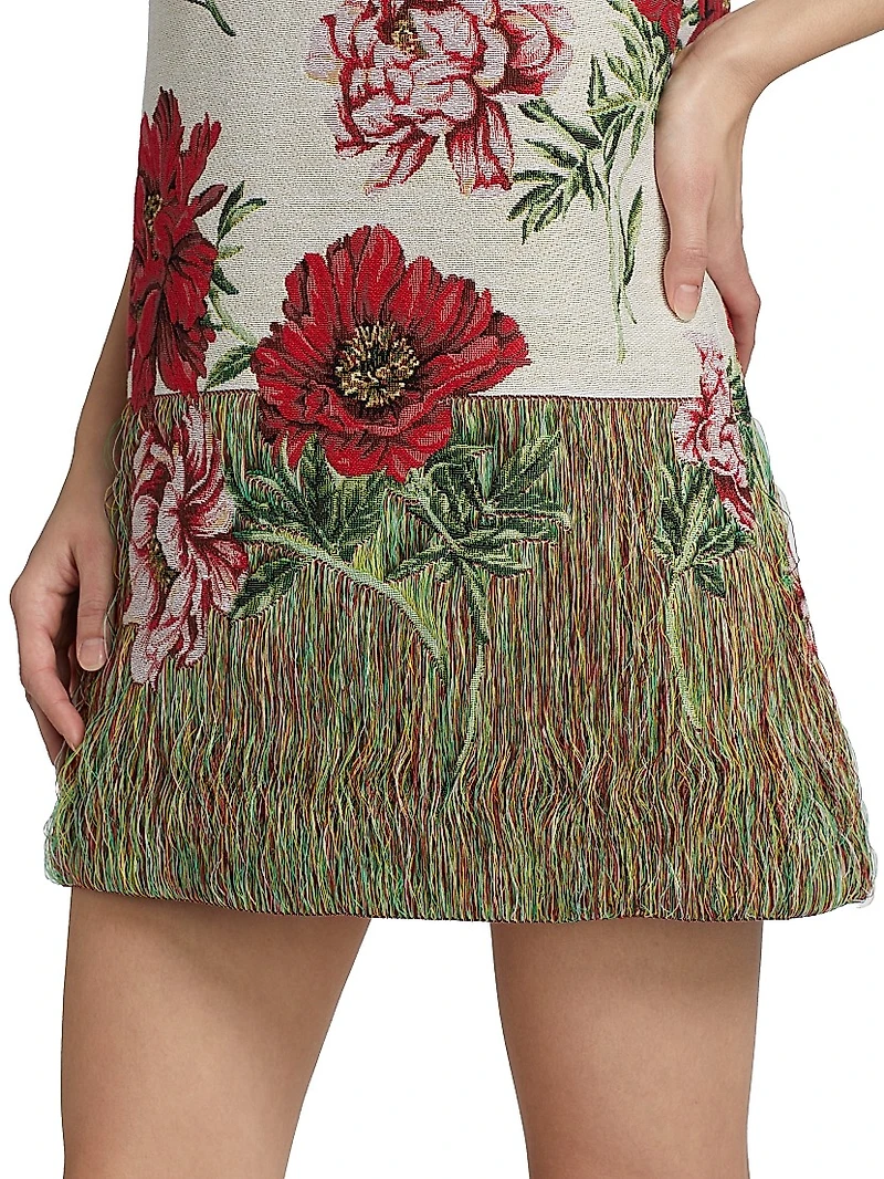 Peony Unravel Jacquard Day Dress