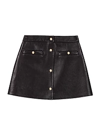 Short Leather Skirt