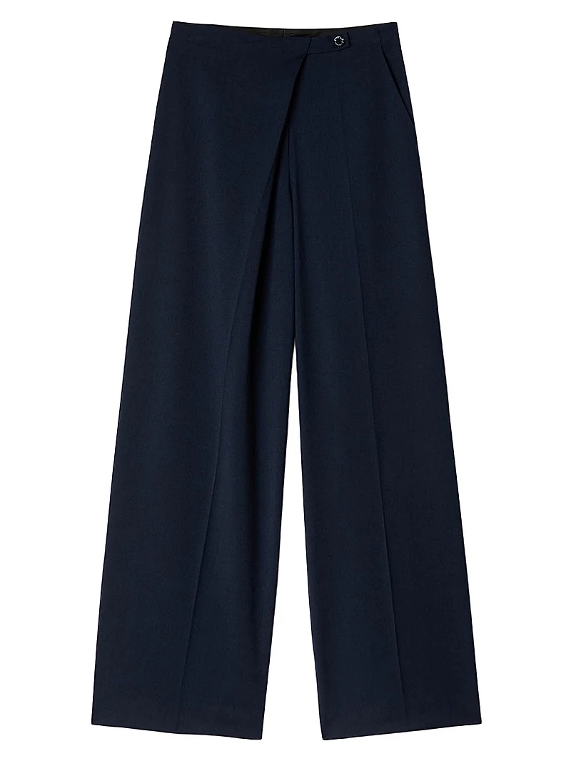 Asymmetric Straight Leg Trousers