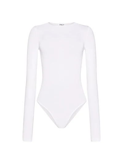 Jewel Neck Long-Sleeve Bodysuit