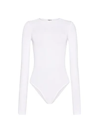 Jewel Neck Long-Sleeve Bodysuit