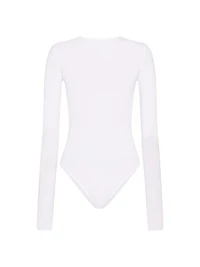 Jewel Neck Long-Sleeve Bodysuit
