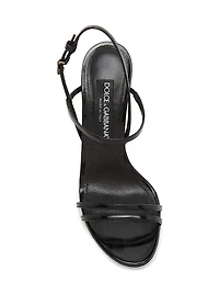 Logo-Buckle Leather Sandals