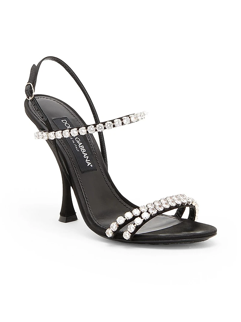 105MM Crystal-Embellished Sandals
