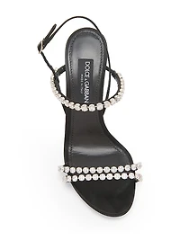 105MM Crystal-Embellished Sandals