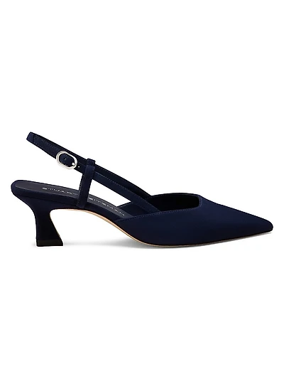 Vinnie 50MM Suede Slingback Pumps