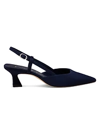 Vinnie 50MM Suede Slingback Pumps