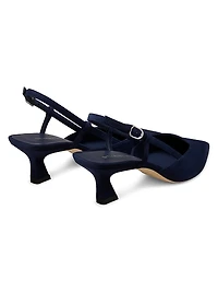 Vinnie 50MM Suede Slingback Pumps