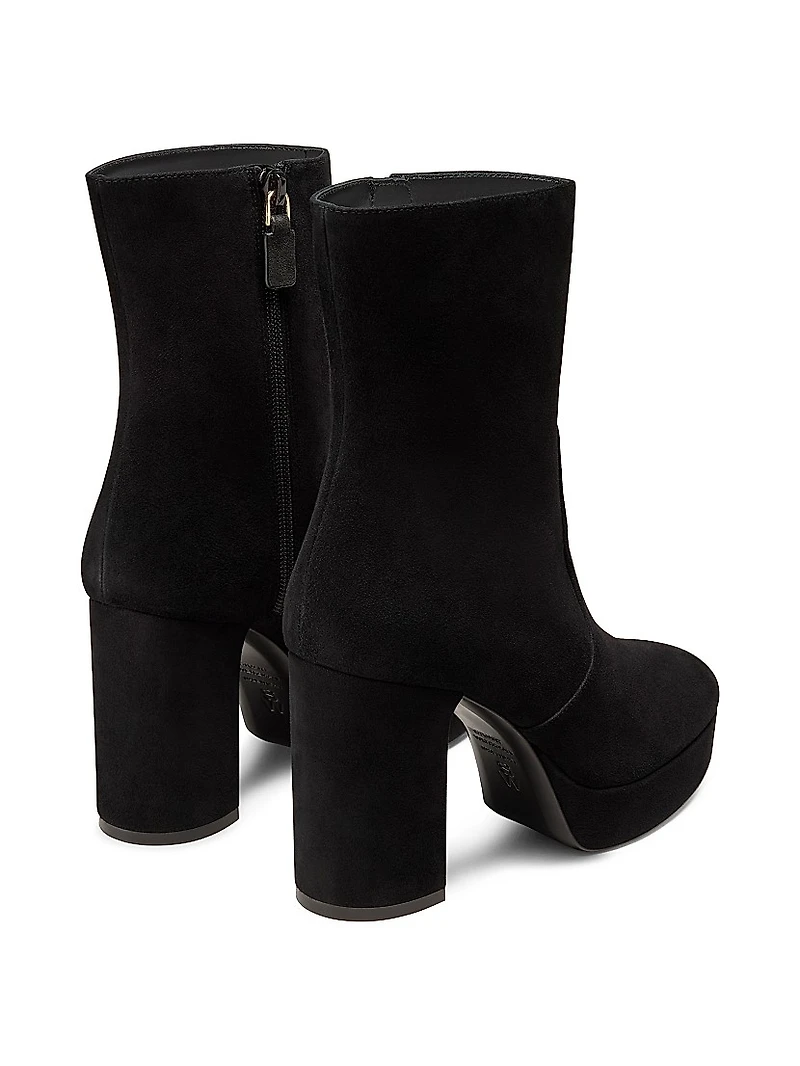 Dayna 90MM Suede Platform Booties