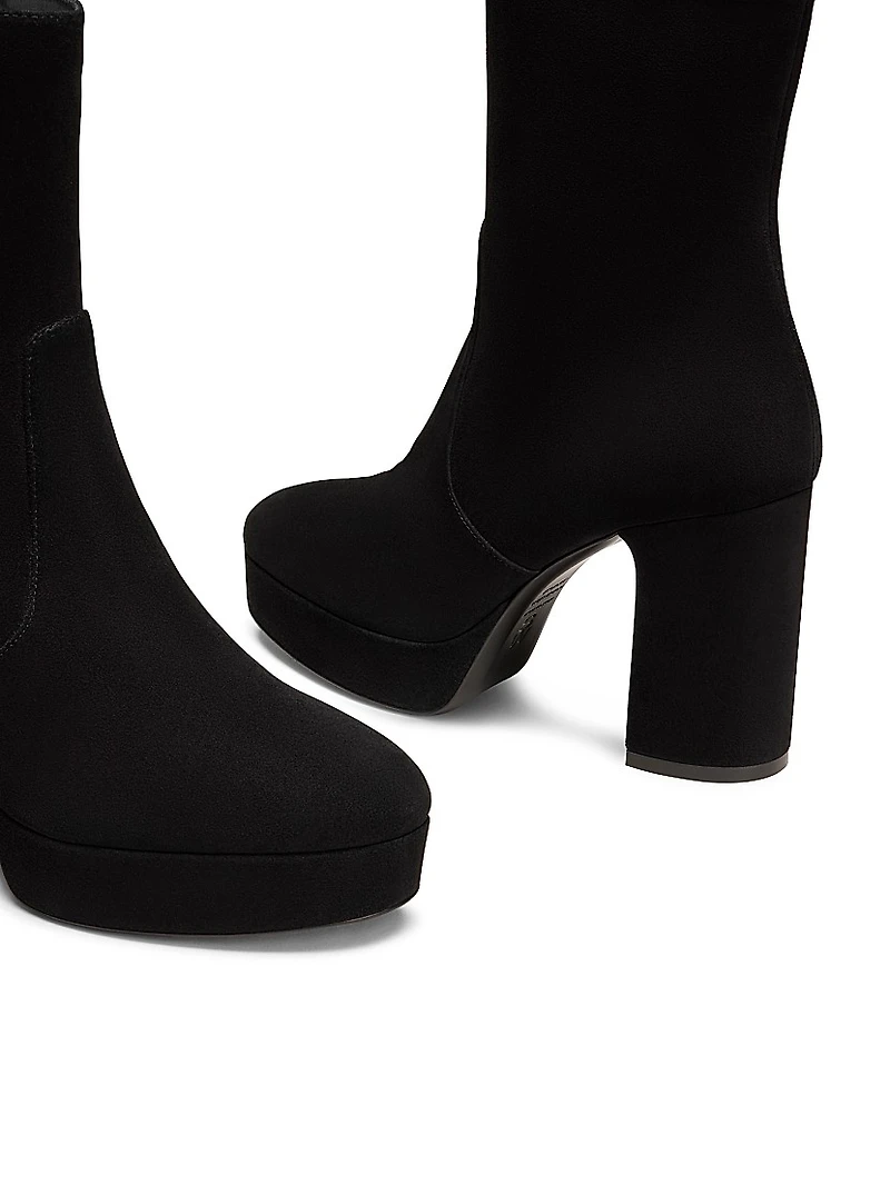 Dayna 90MM Suede Platform Booties