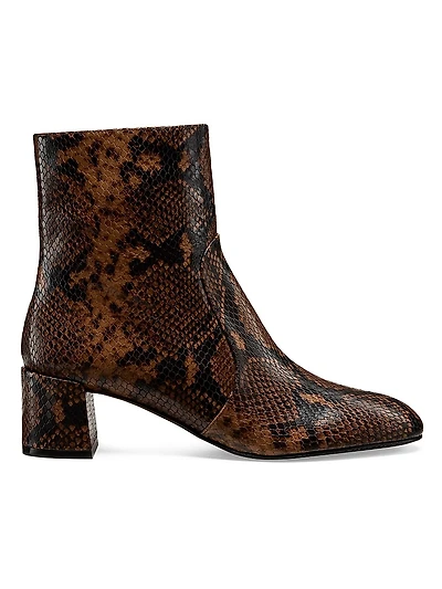 Maeve 50MM Snake-Embossed Leather Boots