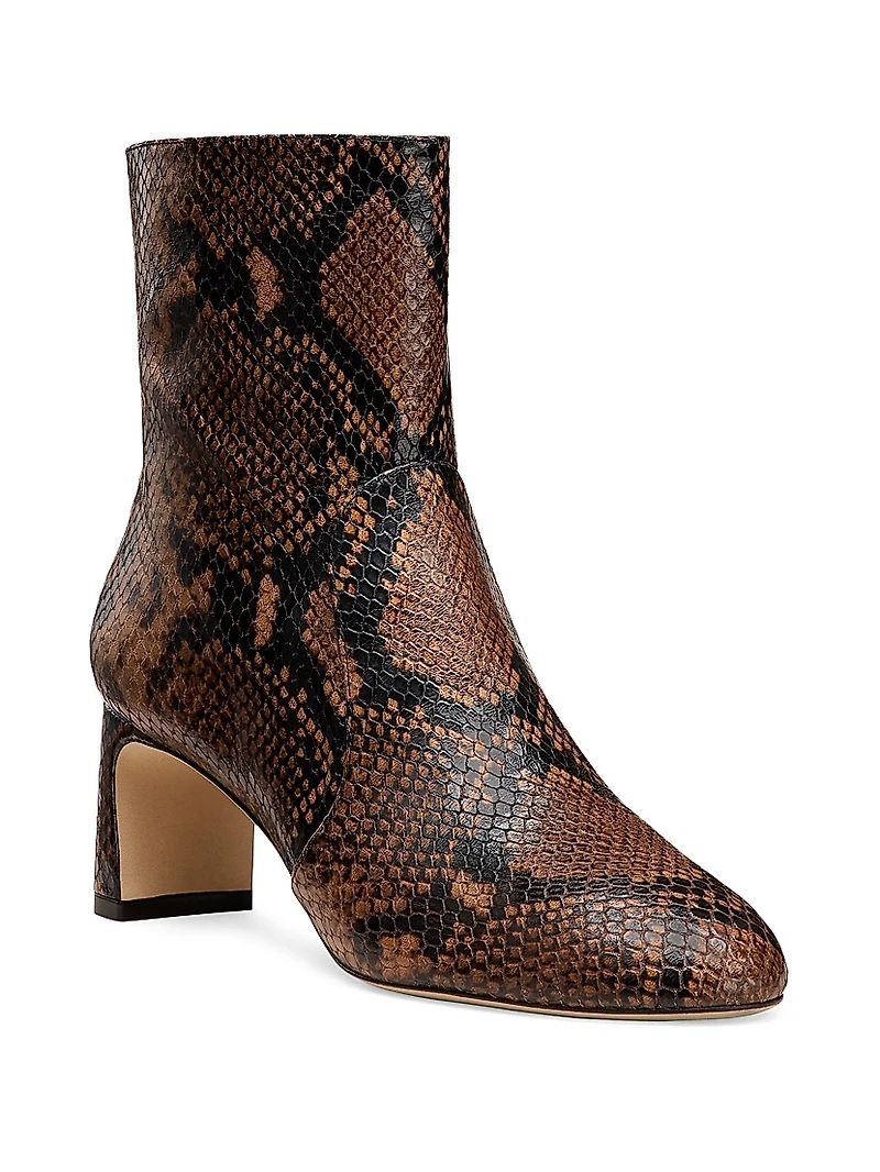 Babette 60MM Snake-Embossed Leather Boots