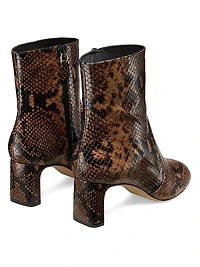 Babette 60MM Snake-Embossed Leather Boots