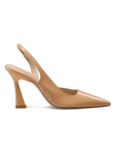 Vinnie 85MM Patent Leather Slingback Pumps