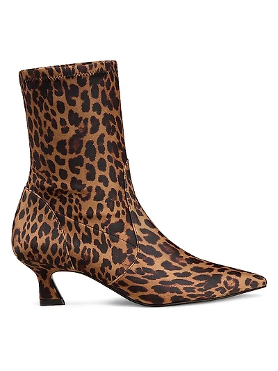 Vinnie 50MM Leopard-Print Boots