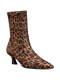 Vinnie 50MM Leopard-Print Boots