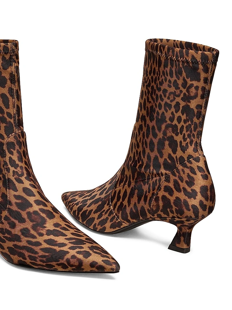 Vinnie 50MM Leopard-Print Boots