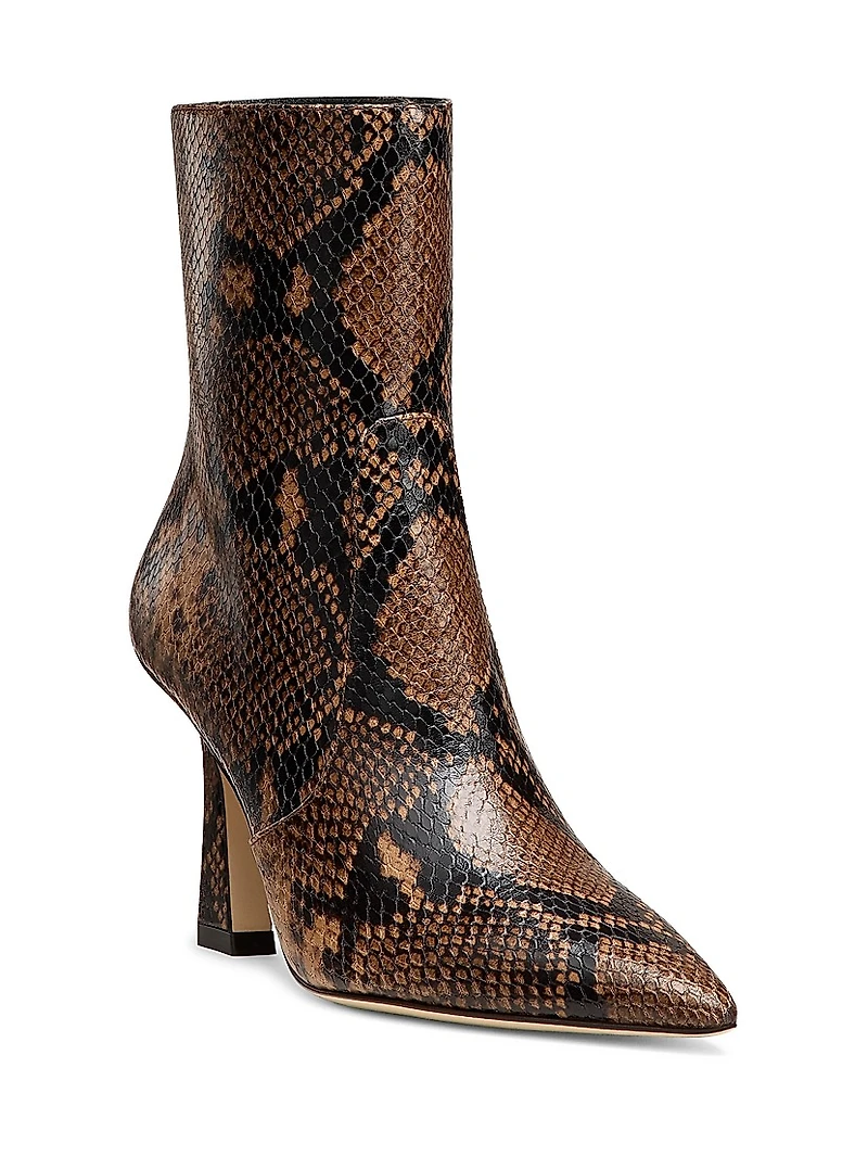 Vinnie 85MM Snake-Embossed Leather Boots