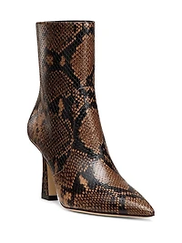 Vinnie 85MM Snake-Embossed Leather Boots